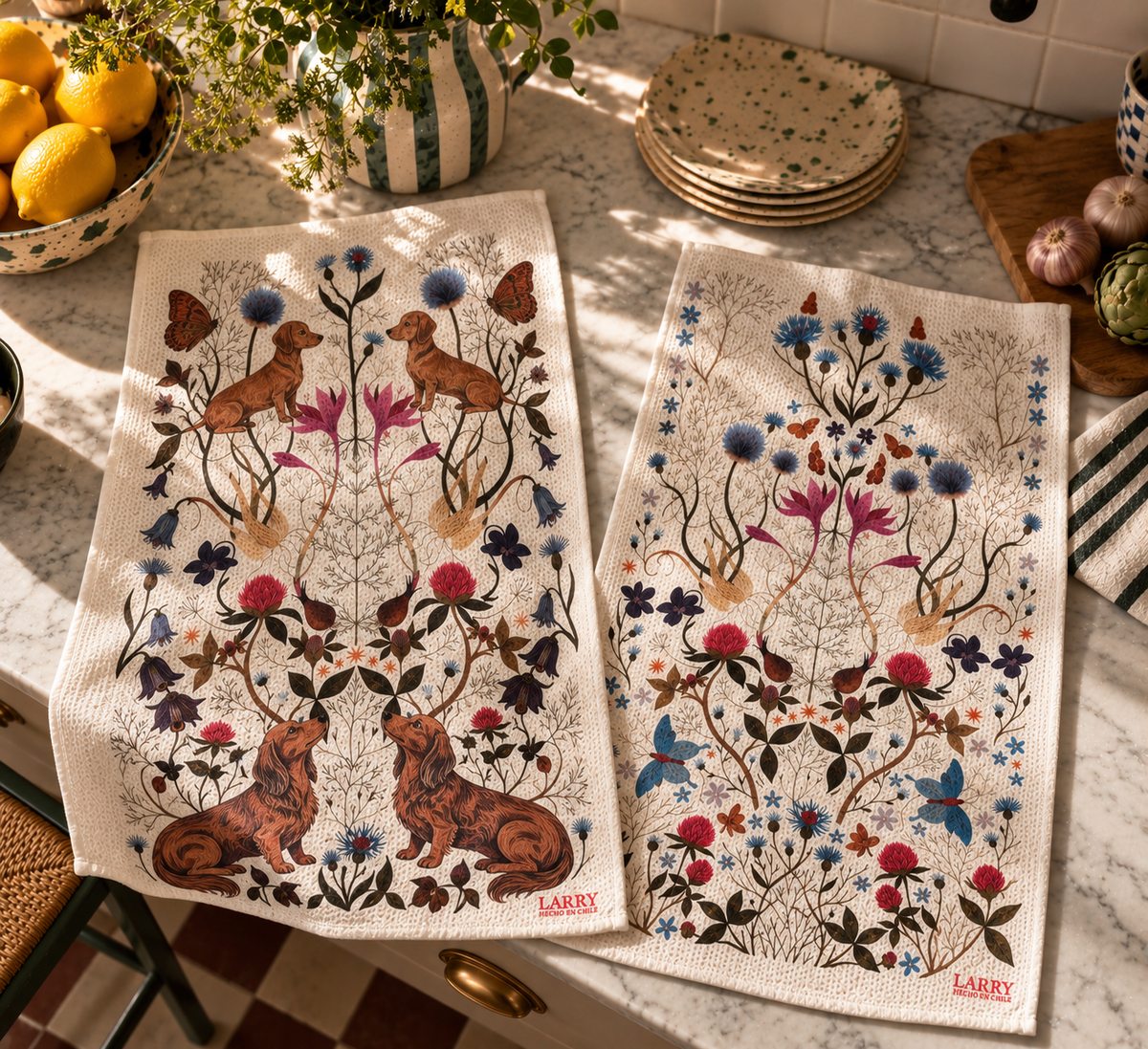 SET 2 PAÑOS COCINA PERRO