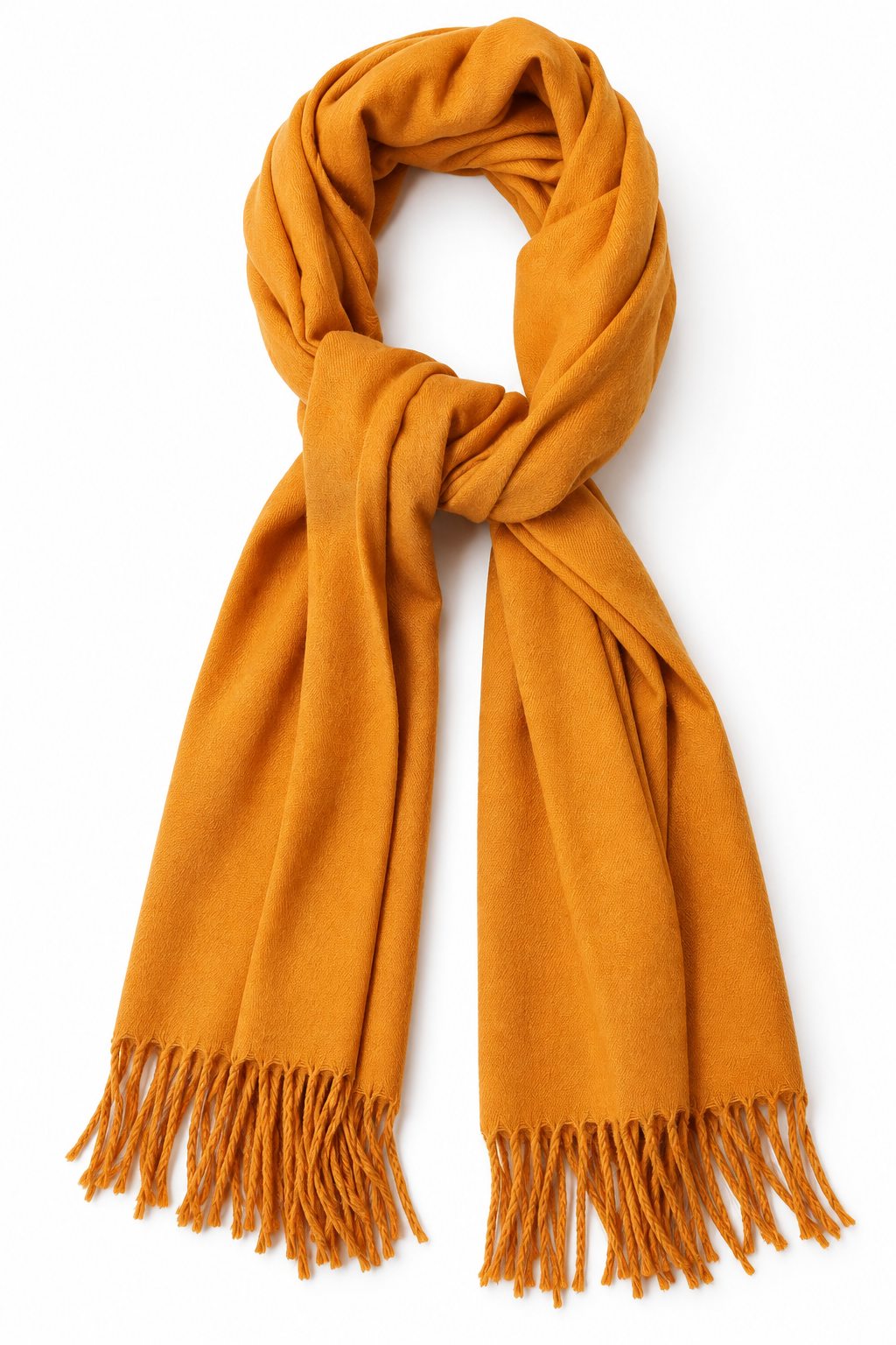 BUFANDA COLOR LISO MOSTAZA