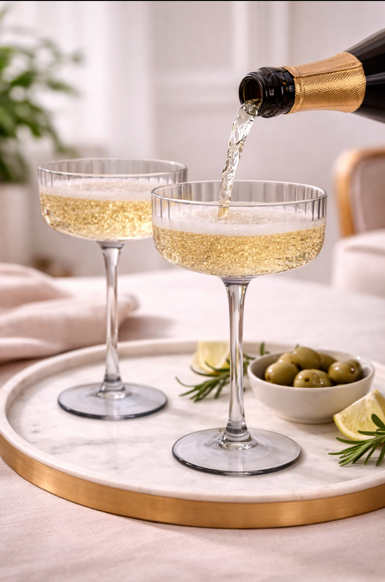 SET 4 COPAS POMPADOUR