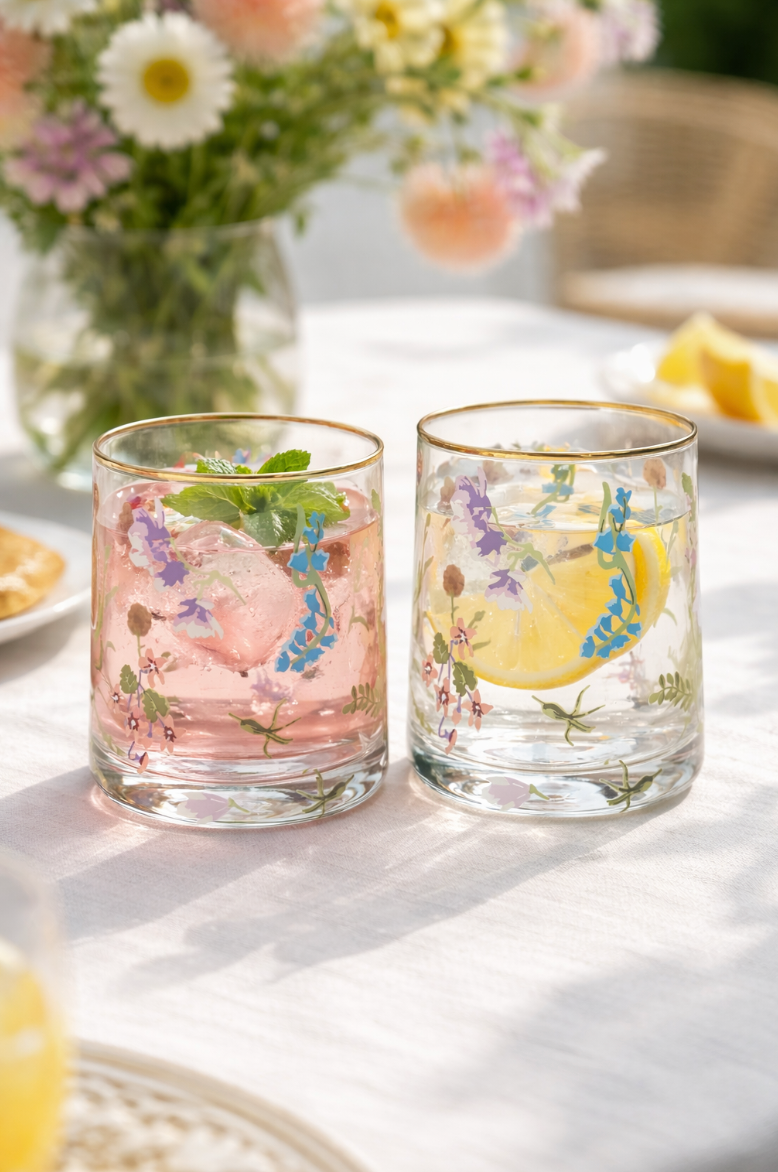 SET 4 VASOS FLOWER