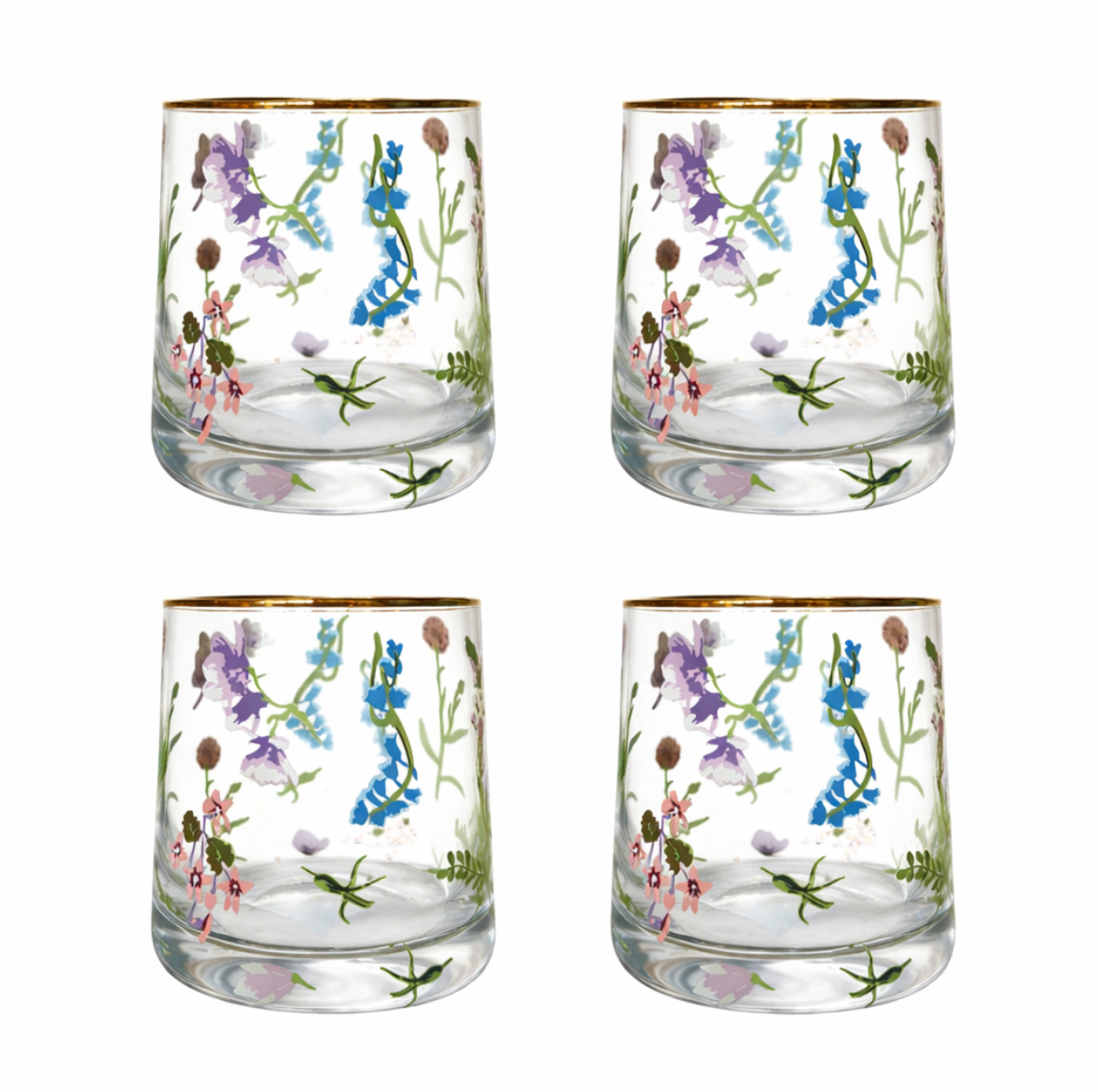 SET 4 VASOS FLOWER