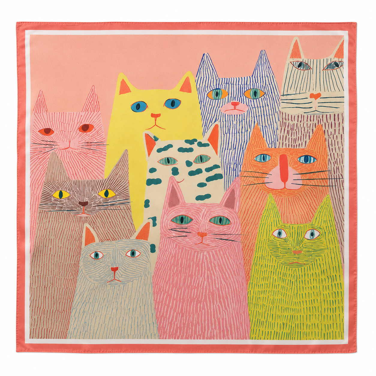 PAÑUELO KITTY ROSADO