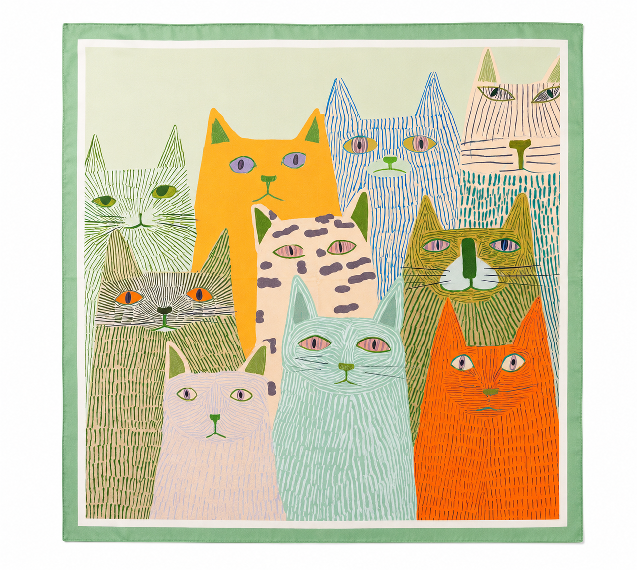 PAÑUELO KITTY VERDE