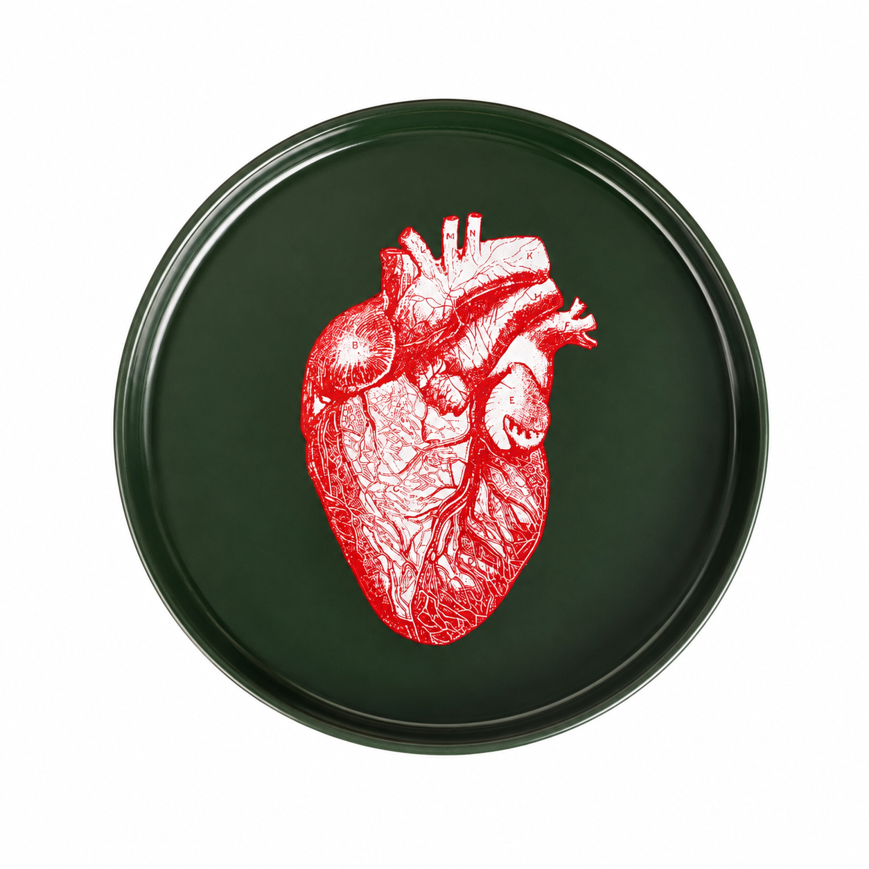 PLATO CORAZON 21.5CM VERDE