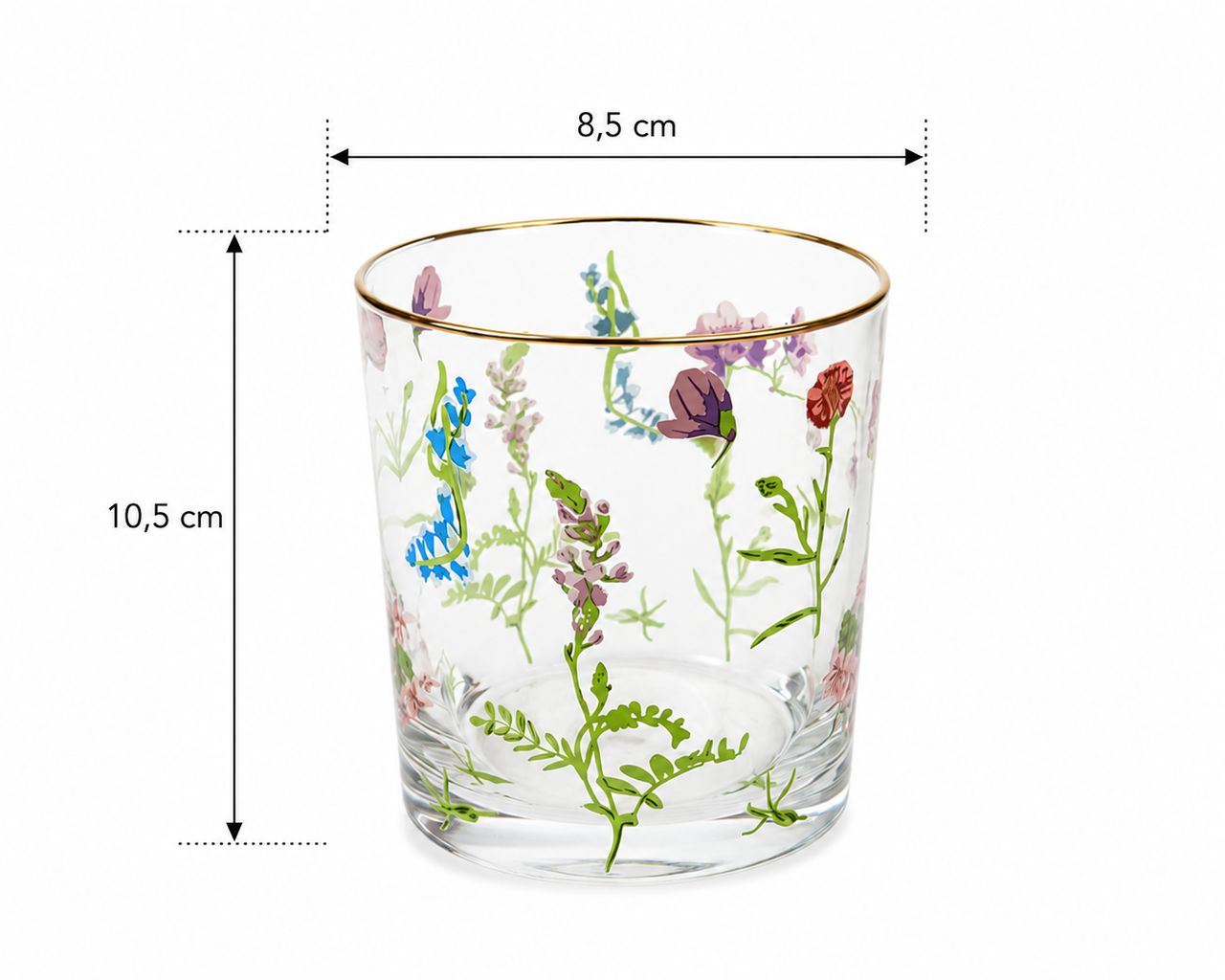 VASOS FLORES SET 4