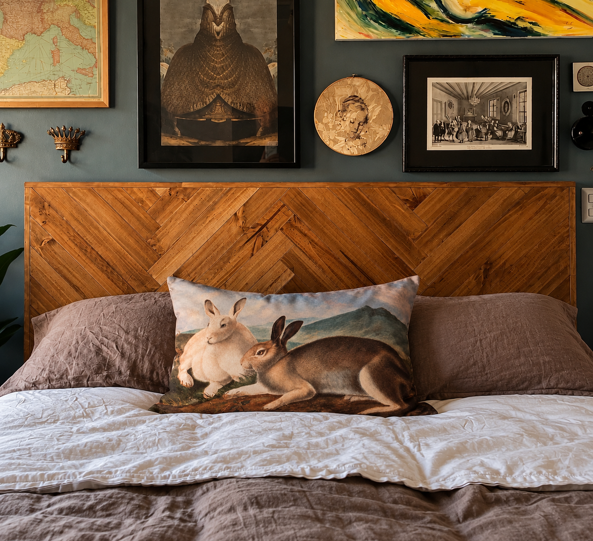 ALMOHADON CONEJOS 50X70