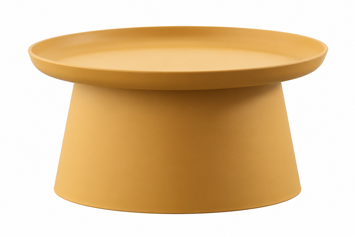 MESA DE CENTRO NIDO Ø70 CM COLOR OCRE