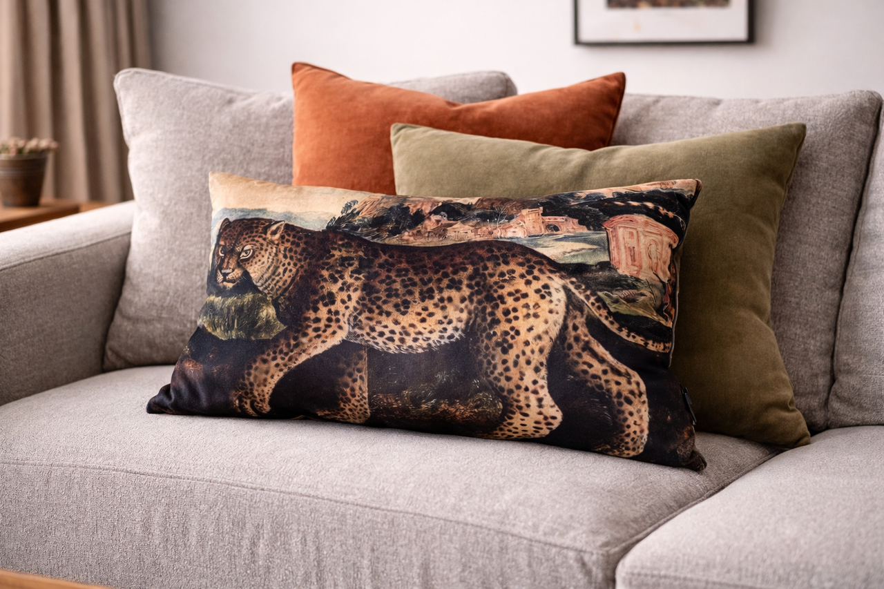 Almohadon leopardo 70x50